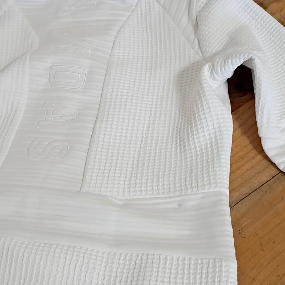 Adidas Cold Rdy White Quilted Fitted Full Zip Jacket Size L